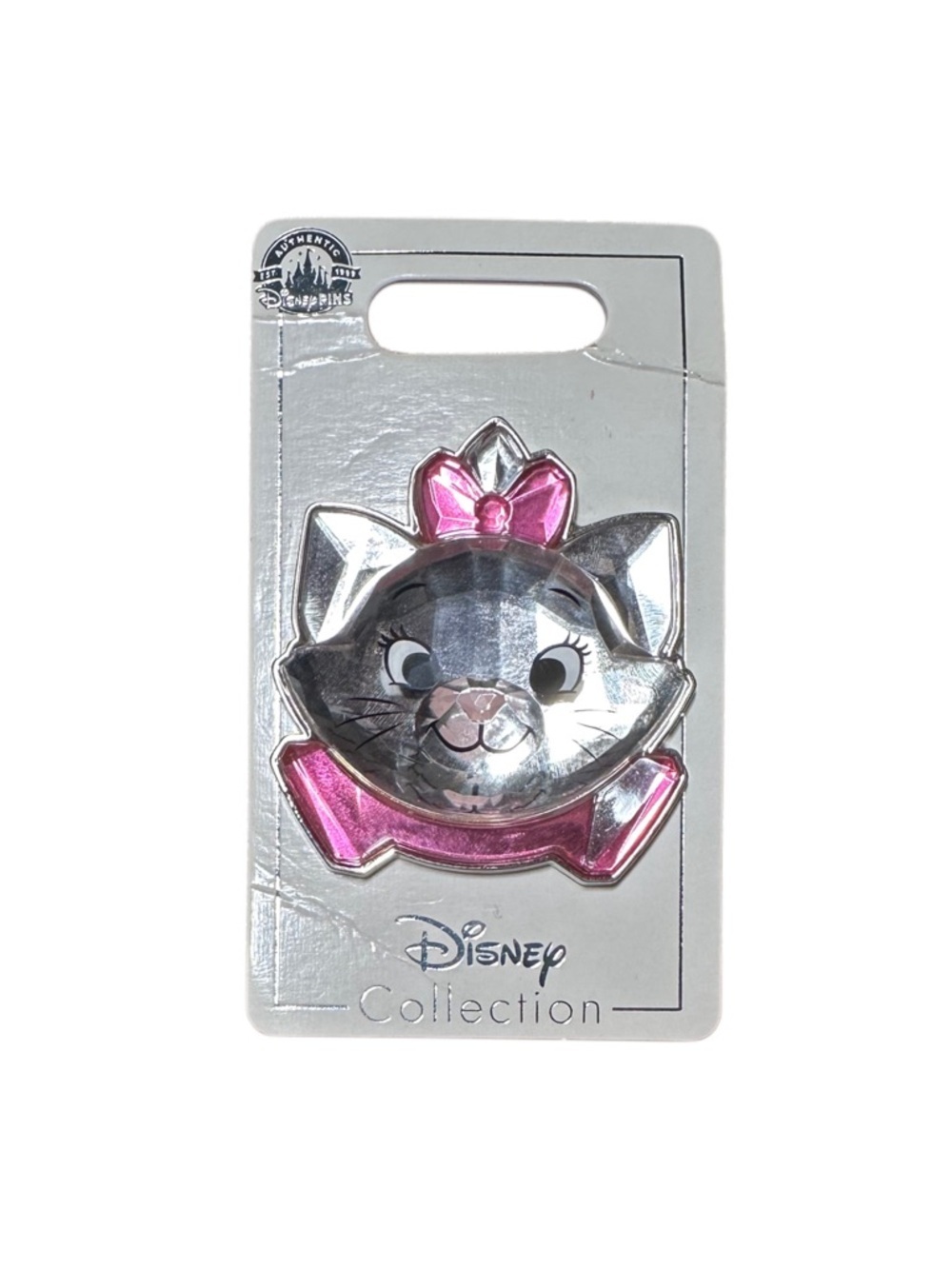 Disney Aristocats Marie Cat Pin in Pink and Silver